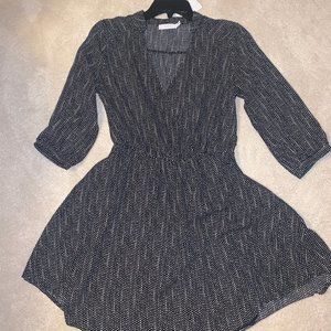 Chic Black & White Flowy Dress